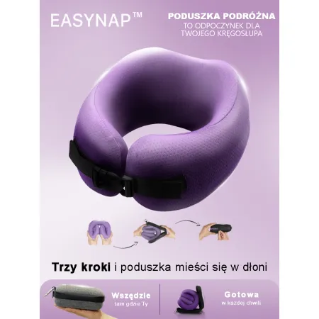 Poduszka podróżna Easy NAP lawendowa L